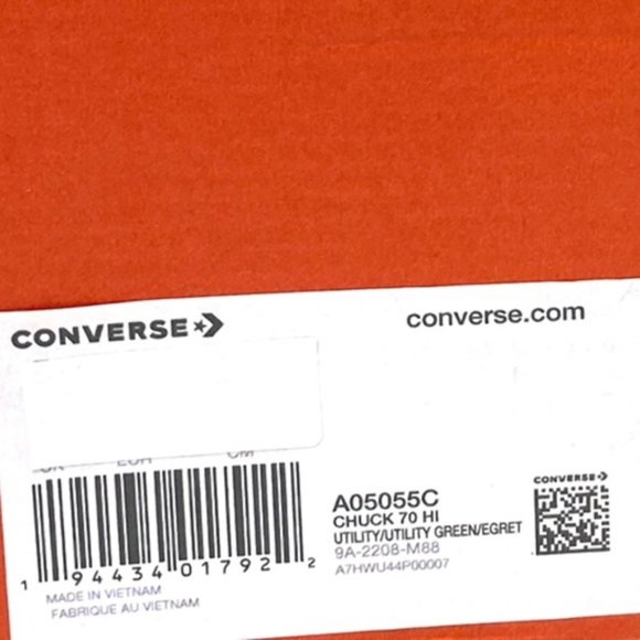 Converse Chuck 70 Shoes For Women Casual Khaki Canvas High Top Sneakers A05055C - Picture 2 of 11